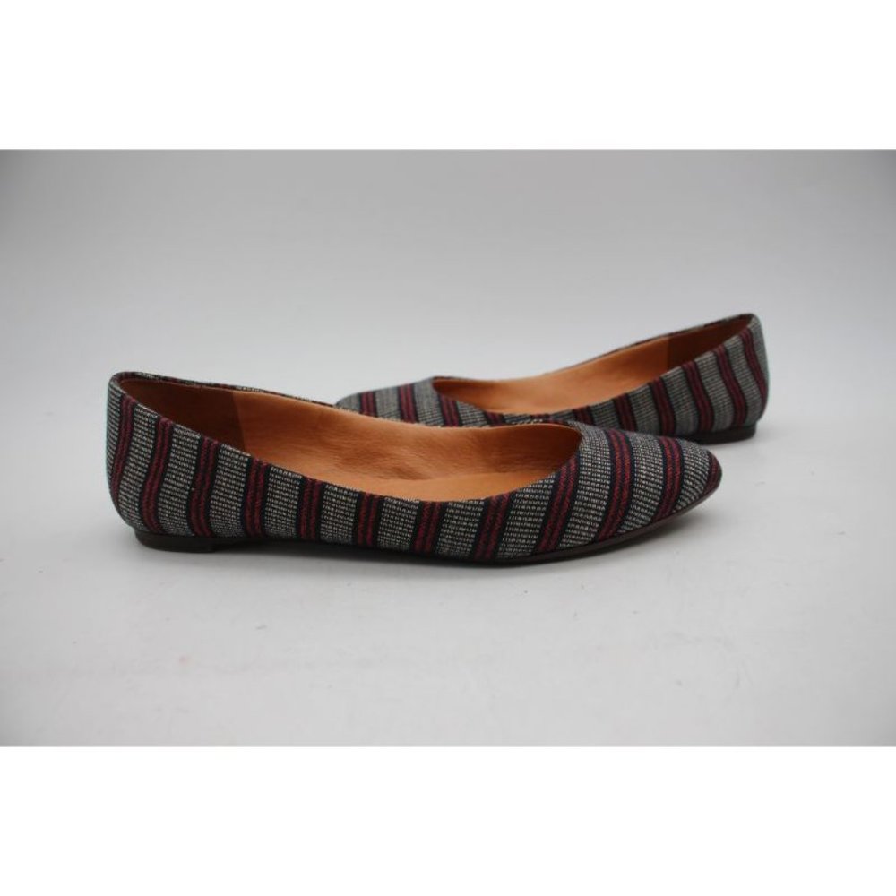 Madewell Skimmer Striped Flat Slip On Casual Shoes Women's Size 6.5